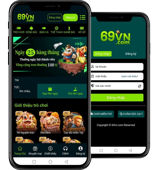 Ứng dụng 69VN trên thiết bị di động